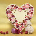 (Dedication) Large white chocolate heart (500g)