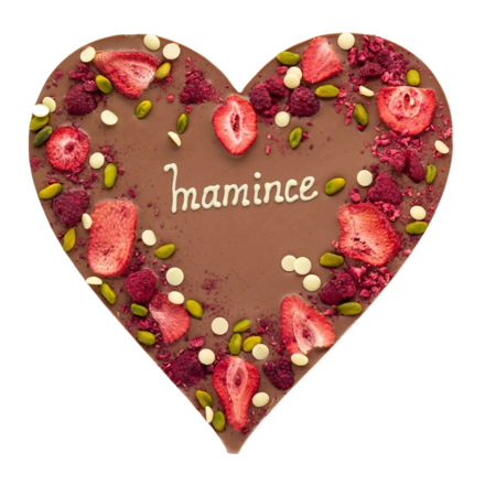 (Dedication) Large white chocolate heart (500g)